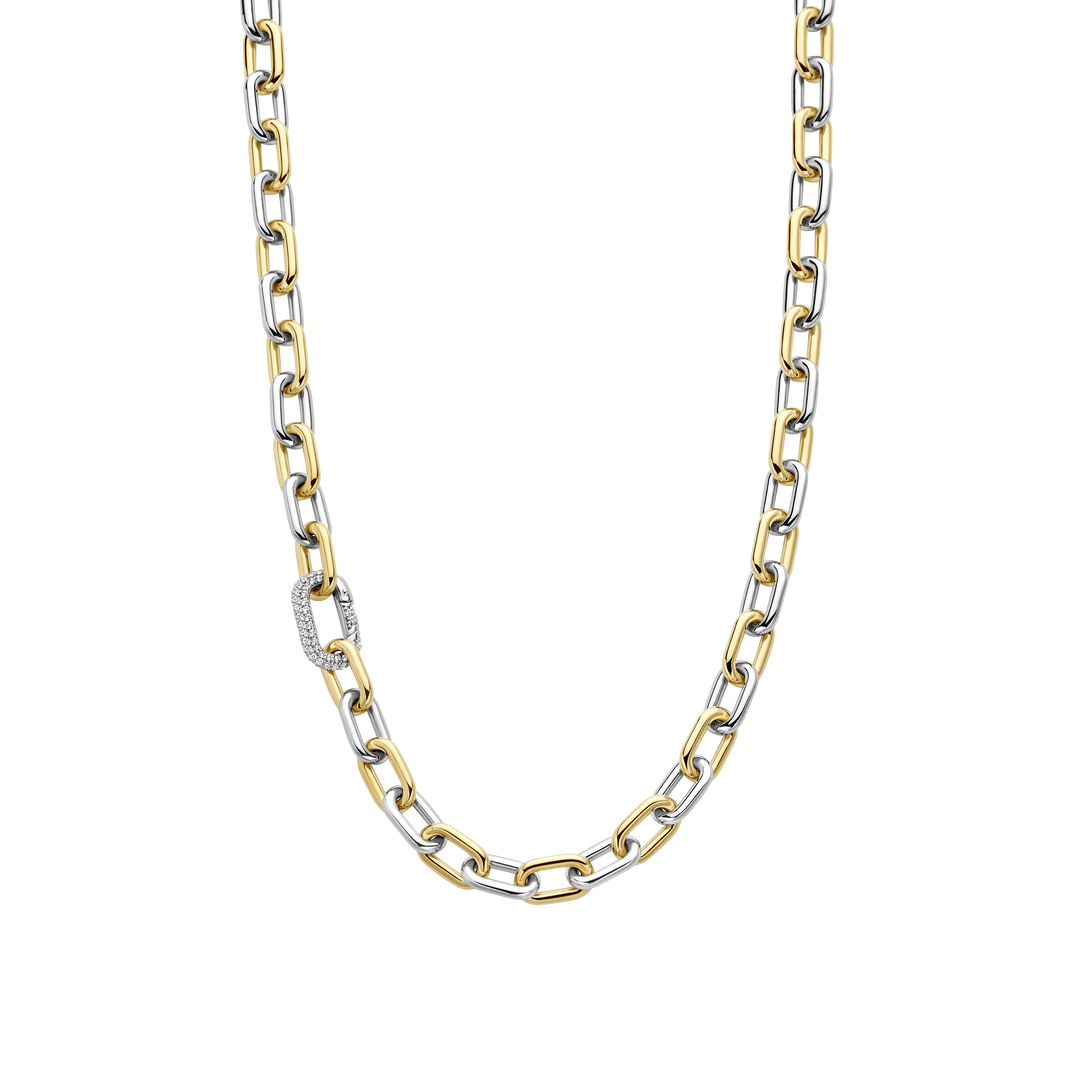 Collier TI SENTO - Argent Bicolore, Zircon (34065ZY)